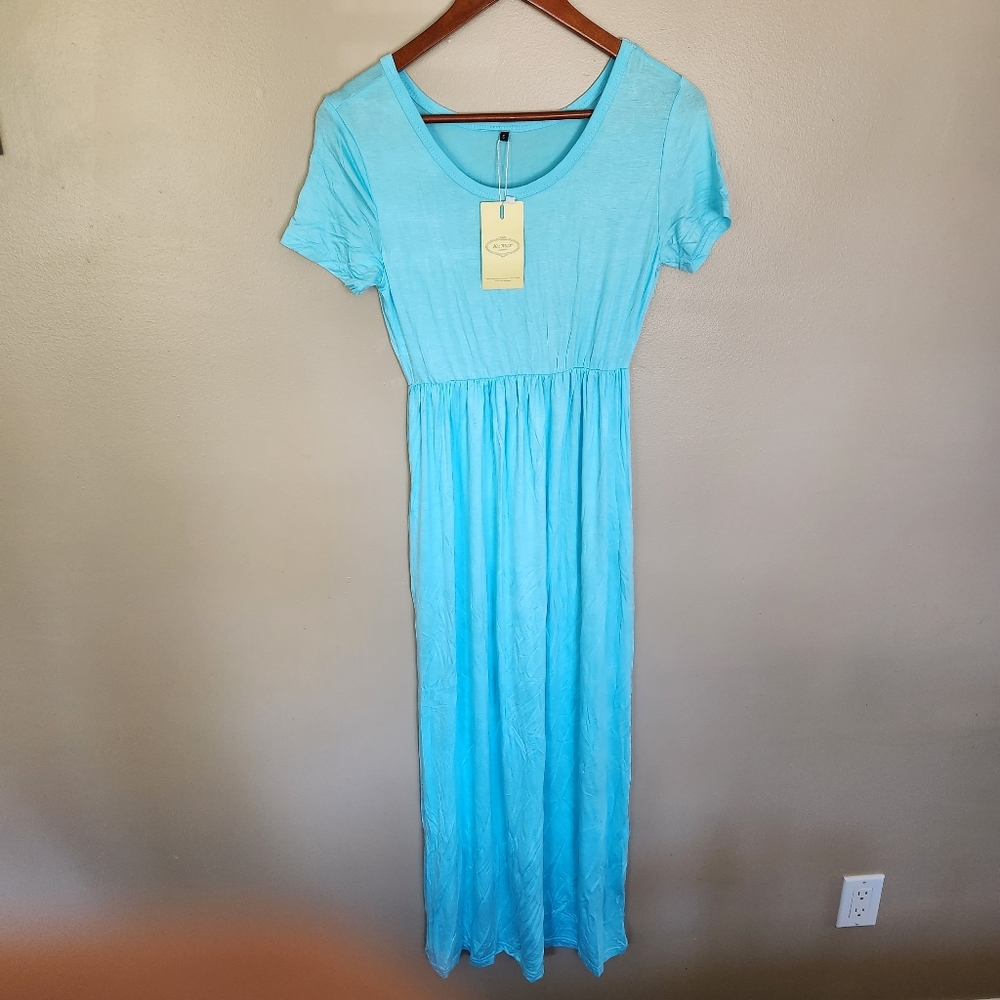 Han Mei Li Light Blue Summer Dress – Size Small